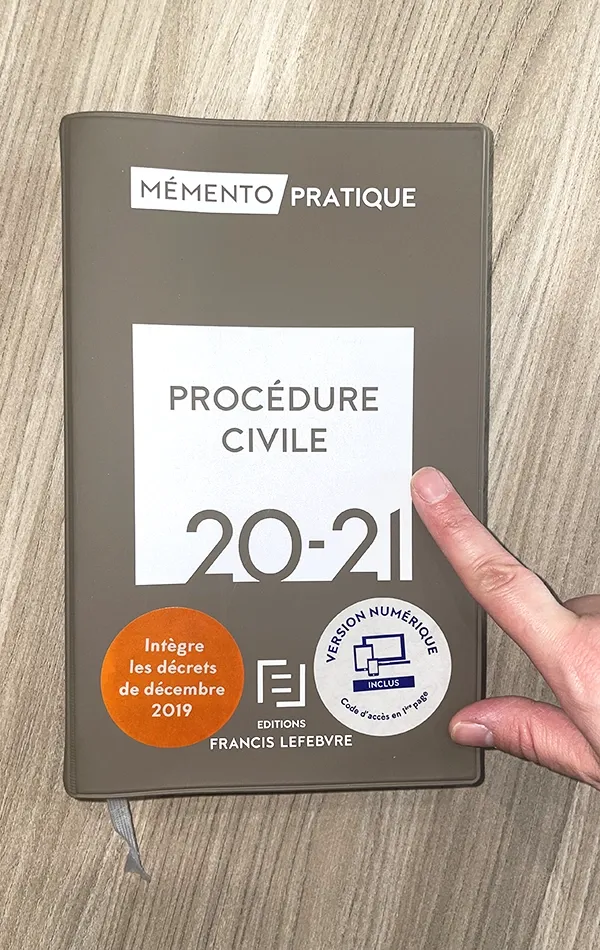 Photo du livre de procédure civile
